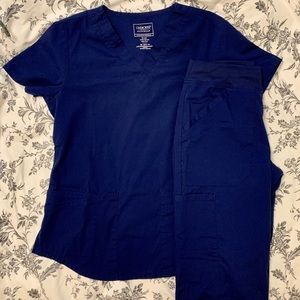 Navy Cherokee Workwear Professionals Scrub Set XS